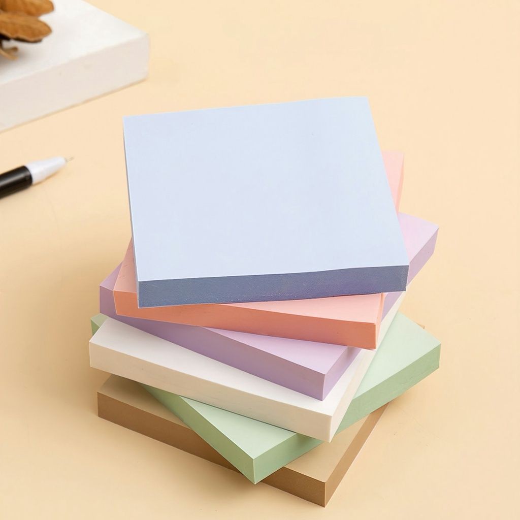 Giấy note, giấy nhớ set 60/80/70/100 tơ` nhiều màu sắc, kích thước có keo dán
