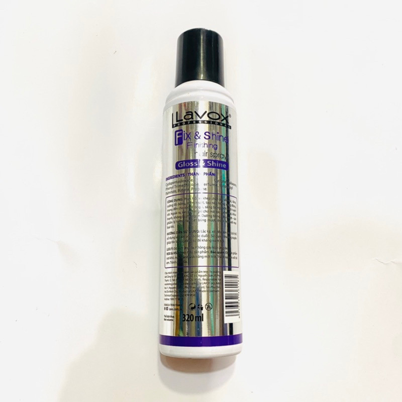 Xịt bóng tóc Dưỡng bóng siêu mượt lavox fix & shine finishing hair spray 320ml [ MK ]