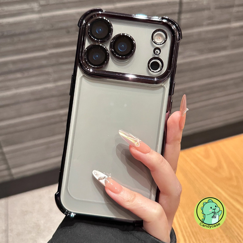 Ốp Chống Sốc Sang Trọng Cho Redmi K90 Pro Max 15 15C Note 15 Turbo 4 Pro Plus A5 4G 5G RedmiK90 Redmi15C 5G 4G Vỏ Dễ Thương Mạ Rõ Ràng Kinh Doanh Vỏ Điện Thoại Túi Khí Mềm