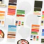 ENWEI 3 Cái [Dòng Khảm Hạt] Nhãn Dán Giấy Washi Sushi Tonkotsu Ramen Pixel Nghệ Thuật Thêu Sò Nhật Ký Người Lập Kế Hoạch Trang Trí Văn Phòng Phẩm Nhãn Dán