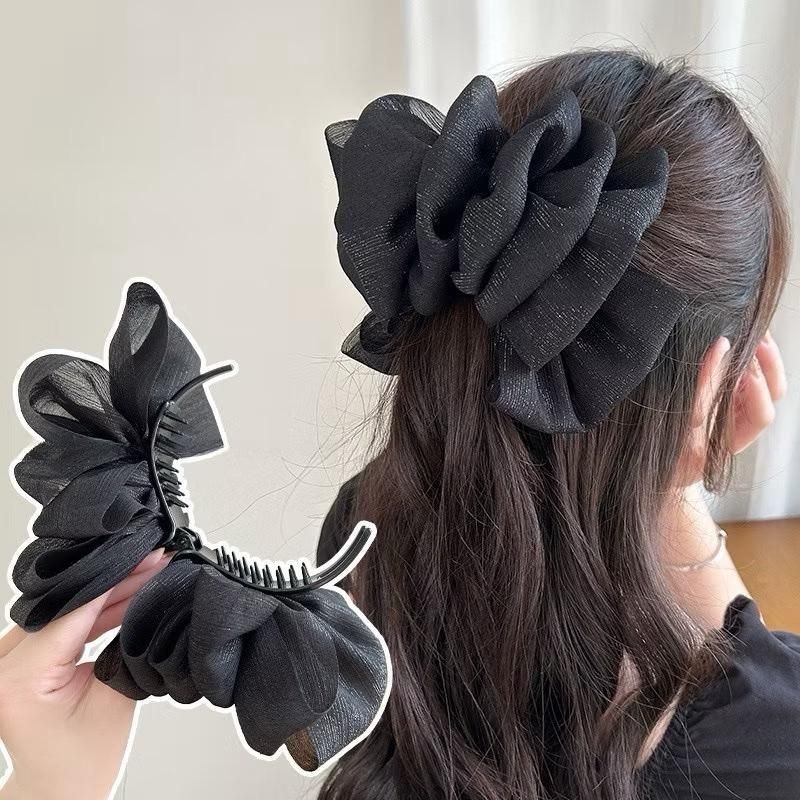 Kẹp Tóc Nhún Phồng Búi Củ Tỏi Hot Hit Phong Cách Hàn Quốc Cho Nữ