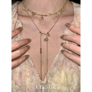 Vòng cổ hoa huệ kim cương vàng, dây chuyền điều chỉnh được, phù hợp cho nữ
