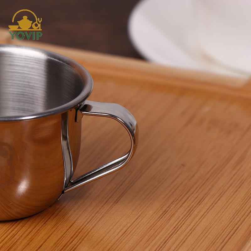 Cốc nước inox YOVIP 304 có tay cầm Cốc cà phê sữa chống bỏng Cốc uống nước cho trẻ em Đồ uống học sinh Việt Nam