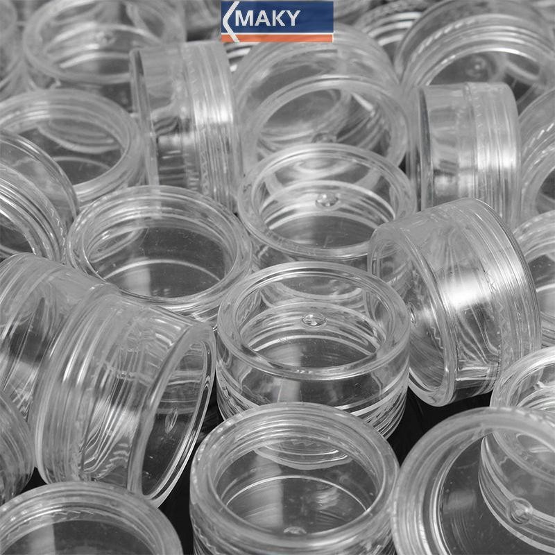 Onetimingcool 50pc Lọ kem trong suốt Chai mỹ phẩm Hộp đựng nồi trong suốt cho móng tay VN