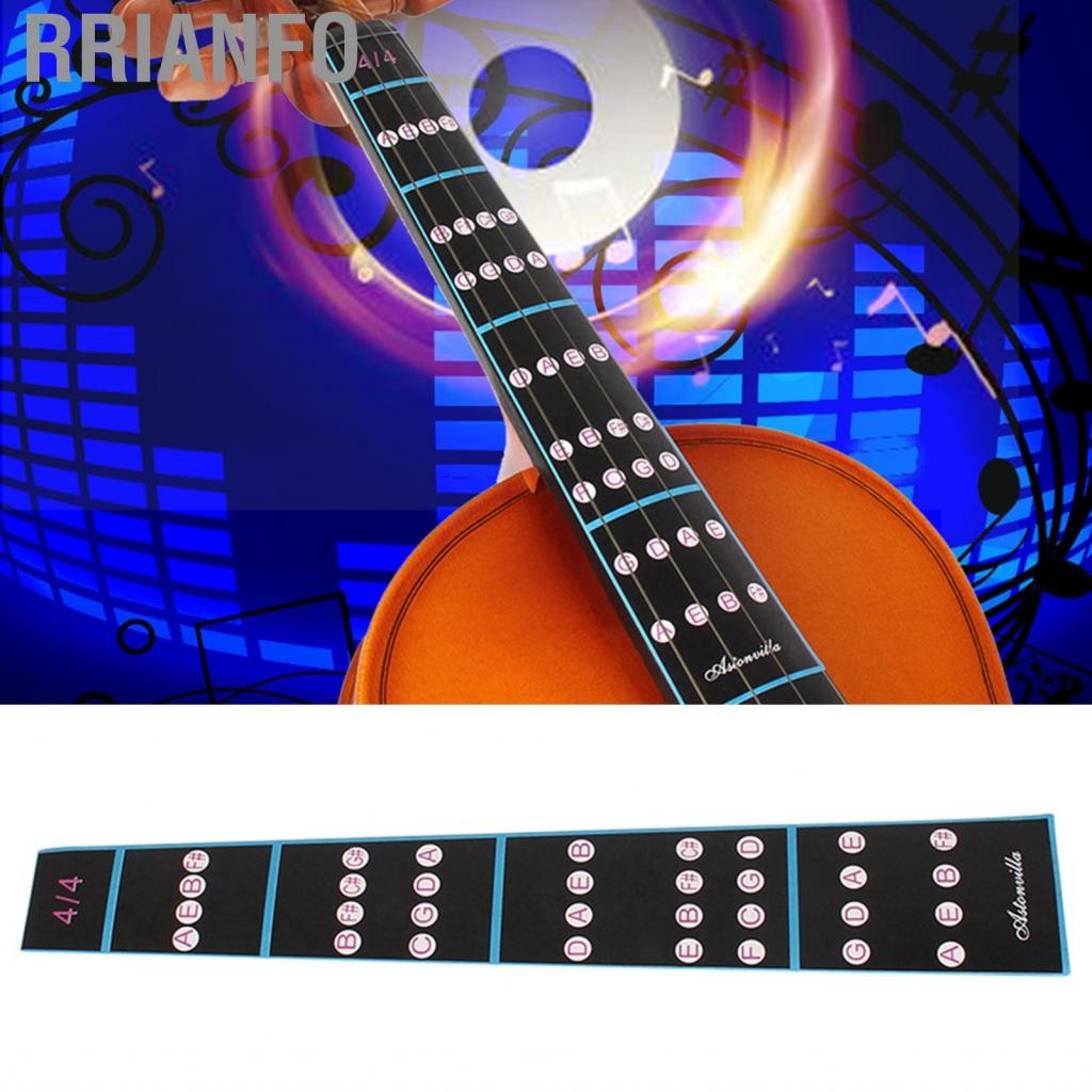 Rrianfo Rrianfo Violin Finger Sticker Ghi chú ngón tay Biểu đồ nhãn Biểu đồ có thể tháo rời 4/4 cho người mới bắt đầu thực hành màu đen