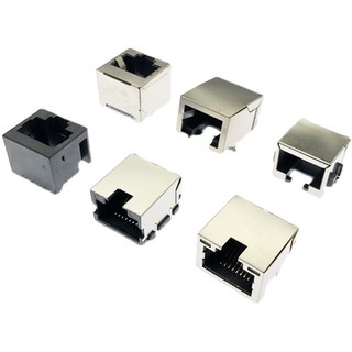 Ổ cắm mạng RJ45 Ngang / Dọc / Bảng chìm / Miếng dán Cáp mạng SMT Đầu pha lê Ổ cắm giao diện nữ