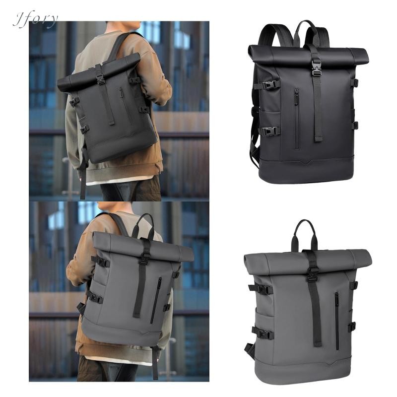 Ba lô Jfory Rolltop dành cho nam có tay cầm Quà tặng Ba lô Daypack thông thường để đi bộ đường dài