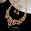 Kim Cương Hình Chữ V Hoa Bông Tai Bộ Vòng Cổ Phong Cách Cung Điện Retro Xương Đòn Dây Chuyền Ánh Sáng Sang Trọng Cao Cấp Vòng Cổ Nữ 2026-6-11