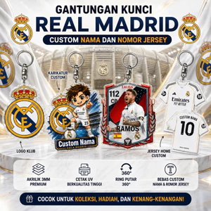 MÓC KHÓA ĐẶT BIỆT | ÁO ĐẤU | NHÂN VẬT | BỨC CHÂN DUNG HÍ HOA VỚI TÊN VÀ ẢNH-REAL MADRID NẮNG DECOR SHOP