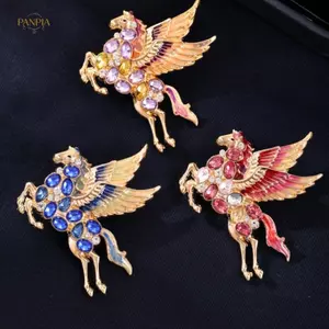 PNPIA- FashionExquisite Nhiều Màu Sắc Ngựa Bay Trâm Cài Cho Nữ Quần Áo Áo Áo Phụ Kiện Quà Tặng