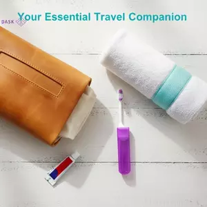 Bàn chải đánh răng gấp du lịch 5 chiếc Lông siêu mềm Chăm sóc kích thước nhà thơ di động cho chuyến đi công tác Sử dụng cắm trại