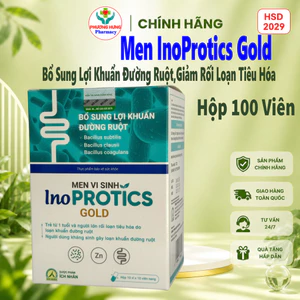 Men Vi Sinh InoProtics Gold Ích Nhân Bổ Sung Lợi Khuẩn Đường Ruột,Giảm Rối Loạn Tiêu Hóa - Hộp 100V