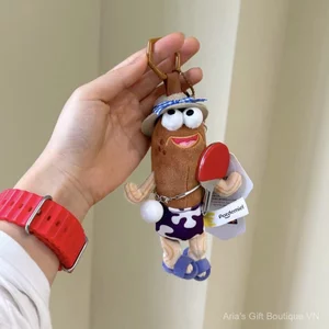 Chính Hãng SpongeBob SquarePants Biqibao Passerby Nàng Tiên Cá Xấu Xí Túi Cá Mặt Dây Chuyền Chơi Cầu Lông Bóng Ngộ nghĩnh