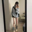 Hot Girl Thể Thao Ngoài Trời Quần Short Nữ Mùa Hè Mỏng Phong Cách Có Dây Rút Hông Ôm Hơn Nhìn Gợi Cảm Thấp Eo Quần Nóng Ngoài Quần Thường Ngày
