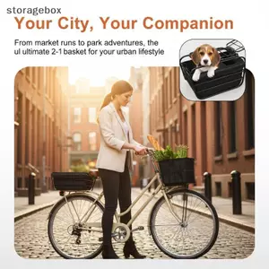 Giỏ xe đạp cho chó 2 trong 1 cho chó cỡ trung bình phía sau Xe chở thú cưng di động Giỏ chở hàng đa chức năng cho xe đạp Đẹp