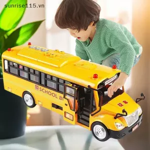 SRVN 1 Bộ Đồ Chơi Ô Tô Xe Buýt 1: 30 Quán Tính Trượt Khuôn Viên Xe Buýt Mô Hình Mô Phỏng Âm Thanh Và Âm Nhạc Nhẹ Đồ Chơi Giáo Dục Quà Tặng Sinh Nhật Trẻ Em.