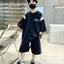 Bộ đồ thể thao Cotton mát mẻ mùa hè cho trẻ em Phiên bản Hàn Quốc Quần Short ngắn tay dáng rộng cỡ 80-170 ZDOK