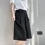 Quần short ống rộng bằng vải lanh lụa băng dành cho nữ mùa hè mỏng phong cách mới eo cao mỏng hơn Nhìn chữ a phù hợp với quần rộng năm điểm Mi