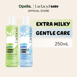 Bộ 1 chai Sữa Tắm Gội Trẻ em Lactacyd Baby Extra Milky 250ml + 1 Lactacyd Baby Gentle Care 250ml