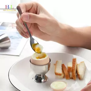 HL Thép không gỉ Mềm Luộc Trứng Cốc Đựng Trứng Để Bàn Cốc Dụng Cụ Nhà Bếp Bộ Ăn Sáng Hơi Ra Khuôn Cho Trứng Poach LMWU