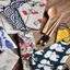 Túi đựng dao kéo PYCOU, Hộp đựng dụng cụ vải lanh Cotton phong cách Nhật Bản, Thiết kế cuộn di động cổ điển Dao kéo lưu trữ dụng cụ du lịch