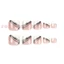 JP1650 Đen Trắng Dòng Kim Cương Giả Ngón Chân Móng Tay Nghệ Thuật 24 Miếng Mỗi Hộp Thạch Keo Thiết Kế Cho DIY Làm Móng Tay Móng Chân