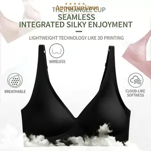 Áo ngực thể thao không dây IAPPORTUNIA, Áo ngực đẩy lên màu trơn liền mạch, Đồ lót chống sốc thoáng khí thông thường dành cho nữ