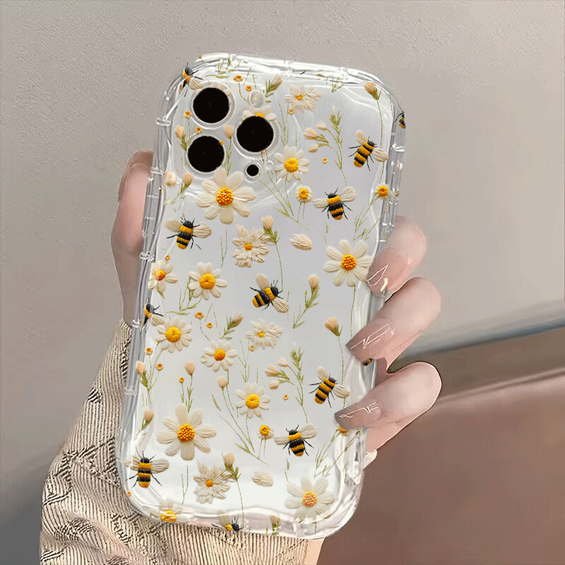 Ốp Lưng Nhỏ Màu Đỏ Anh Đào Hoa Cúc Hoa Cúc Hoa Dành Cho Motorola Moto Edge 50 Fusion G75 G14 G84 G34 G54 G05 G35 G52 G15 Vỏ Điện Thoại Silicon Mềm INS
