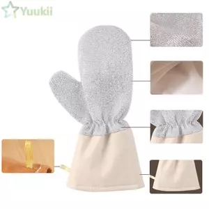 Găng tay rửa chén ren bạc YUUKII, Găng tay rửa chén chống dính dày, Găng tay gia dụng đa chức năng chống thấm nước