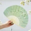 Quạt hình vỏ QEARY, có tua rua Quạt gấp phong cách mới, Chụp ảnh quạt xoay tay cầm tay cổ điển truyền thống