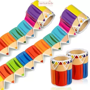 Giấy viền ITRUMPET 1 cuộn, Giấy dán tường bảng phấn tự làm, Trang trí lớp học viền 3 inch tự dính sáng tạo Đồ thủ công