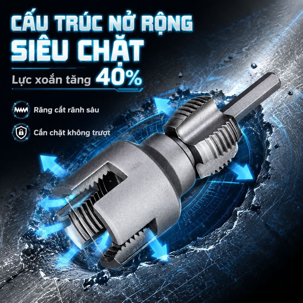 ⚡Ship Nhanh⚡Mũi khoan taro một thể chính xác trong ngoài | Khoan ren nội ngoại tinh vi | Bộ dụng cụ khoan lỗ ren đa năng