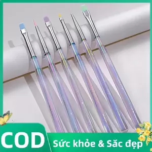Trong Kho 1PC Đầy Màu Sắc Xử Lý Móng Tay Nghệ Thuật Bàn Chải Cho Tự Làm Móng Tay Sơn Nghệ Thuật Thiết Kế Cá Tuyết