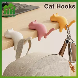 SWEET 3 Chiếc Dễ Thương Di Động Túi Mèo Móc Treo Bàn Móc Túi Xách Bapa Túi Du Lịch Người Tổ Chức Giá Đỡ Trang Trí Văn Phòng Nhà Bàn Móc Bên n