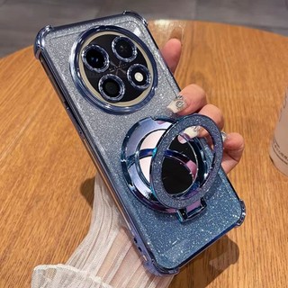 Dành Cho Nova15Max Vỏ Cho Huawei Nova 15 Max 15Max 15Ultra 15Pro Nova15 Max 2026 Giá Đỡ Vòng Giá Đỡ Vỏ Điện Thoại Lá Bling Lấp Lánh Trong Suốt Acrylic Chống Sốc Ốp Lưng