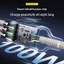 PD100W 2-To-3 Cáp dữ liệu dệt sạc siêu nhanh Cắm và chạy USB / Type C sang Type C / Micro / IOS Cáp dữ liệu sạc cho iOS / Android