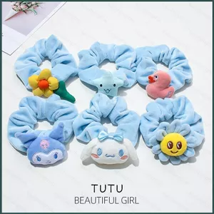 YT4 Dây buộc tóc phong cách mới Sanrio hoạt hình Kuromi ruột già tóc quế chó dễ thương dây buộc tóc