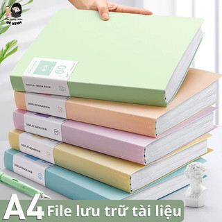 File Lá Đựng Tài Liệu A4 Nhựa Pastel Trong Suốt - Tệp Kẹp Hồ Sơ, Đựng Đề Thi Học Sinh Nhiều Ngăn Siêu Bền