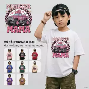 Áo thun bé trai dễ thương Năng động Mềm mịn bé từ 2-12 tuổi