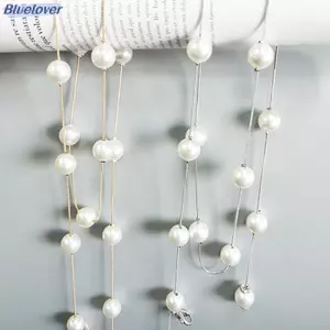 Bluelover Ngọc Trai Nữ Thắt Lưng Đơn Giản Có Thể Điều Chỉnh Kim Loại Mỏng Dây Xích Thắt Lưng Cho Nữ Đầm Skinny Thắt Lưng Trang Trí Trang Sức Mới