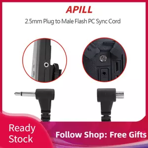 Apill Cáp đồng bộ PC flash 2,5 mm đến nam 12 inch/30 cm Dây cắm 3,5 mm