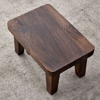 Ghế thay giày ELLSWORTH, Chân co giãn Ghế nhỏ bằng gỗ nguyên khối, Bàn cà phê 30 * 20cm Chịu tải lớn Đa chức năng Nhà Phân thấp trong nhà