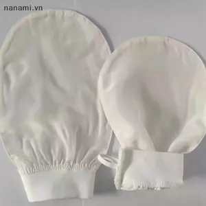 100% Silk Tẩy Tế Bào Chết Mặt Khăn Làm Đẹp Mềm Tẩy Tế Bào Chết Tắm Da Chà Lụa Tắm Mặt Găng Tay [VN]