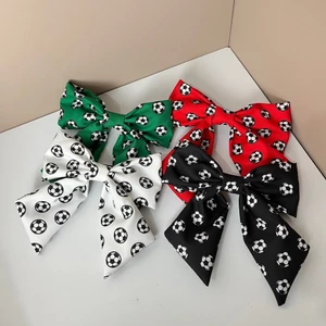 Họa Tiết Bóng Đá Nơ Tóc Unisex Thời Trang Phụ Kiện Tóc Vải Lớn Ruy Băng Phong Cách 6.19 VWJV