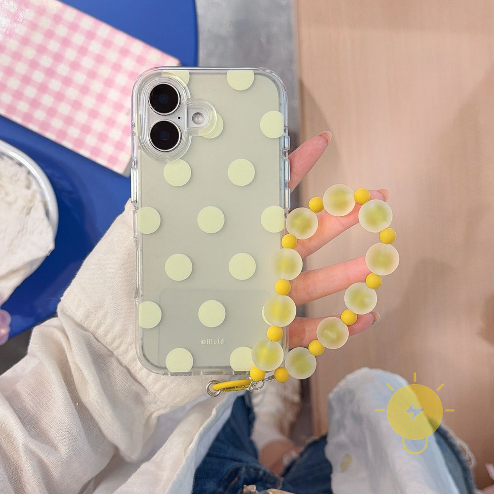 Phone Case For iPhone 17 Pro Max 16 15 14 13 TPU Matte Polka Dot Air Bag Polka Dot Air Bag Translucent Aesthetic Korean Cute
