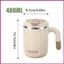 Cốc cà phê giữ nhiệt 480ml Cốc cách nhiệt bằng thép không gỉ Cốc di động có tay cầm và nắp Cửa hàng đồ uống chống rò rỉidaevn