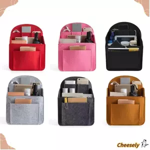 Túi du lịch nội thất CHEESELY, Túi mỹ phẩm Dụng cụ sắp xếp trang điểm Ba lô Chèn Túi nhỏ, Di động Phù hợp với nhiều loại Túi xách nữ Nỉ Chèn túi