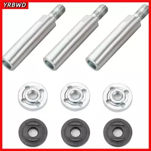 Thanh nối dài máy mài góc YRBWD M10, Phụ kiện dụng cụ điện Thanh nối dài đầu nối đa chức năng, Bộ đai ốc mặt bích Bộ dụng cụ đánh bóng Bộ chuyển đổi kết nối máy mài trục mở rộng Bit