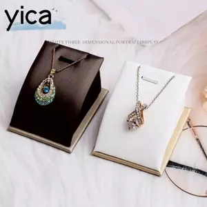 Giá đỡ trang sức YICA, Dây chuyền Mini bằng da PU Mặt dây chuyền Giá trưng bày, Giá đỡ trưng bày nhẹ tiết kiệm không gian đơn giản cho quầy