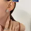 MAKY 5 Cái / bộ Bộ Trang Sức Hình Trái Tim Bông Tai Nhẫn Nelace Dành Cho Nữ Sang Trọng Kim Cương Giả Đôi Trái Tim Trang Sức VN